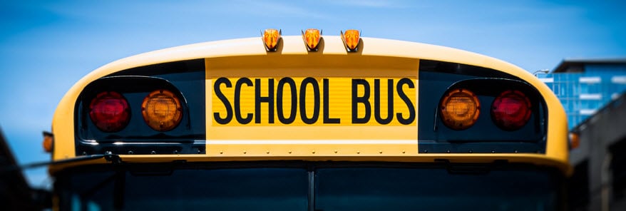 top portion of school bus